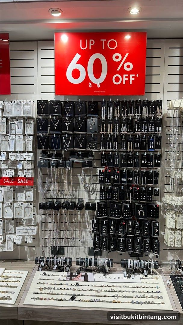 Jewelry Display with Sale Sign
