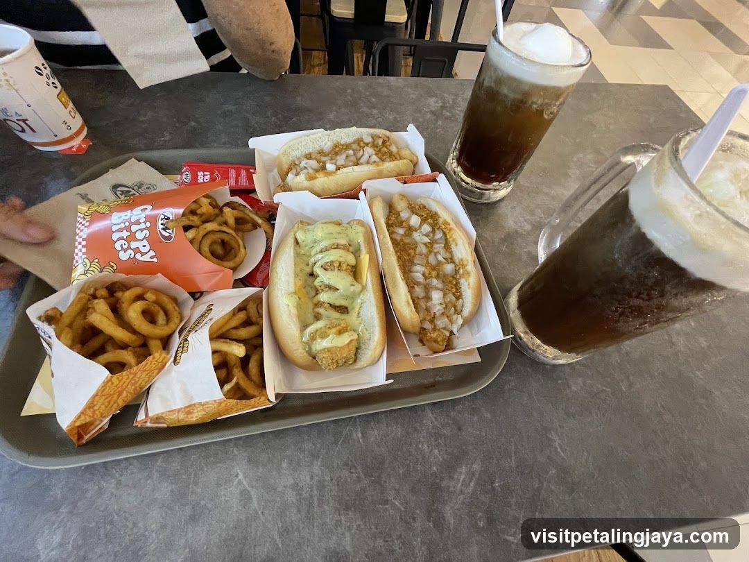 Fast Food Meal with Drinks