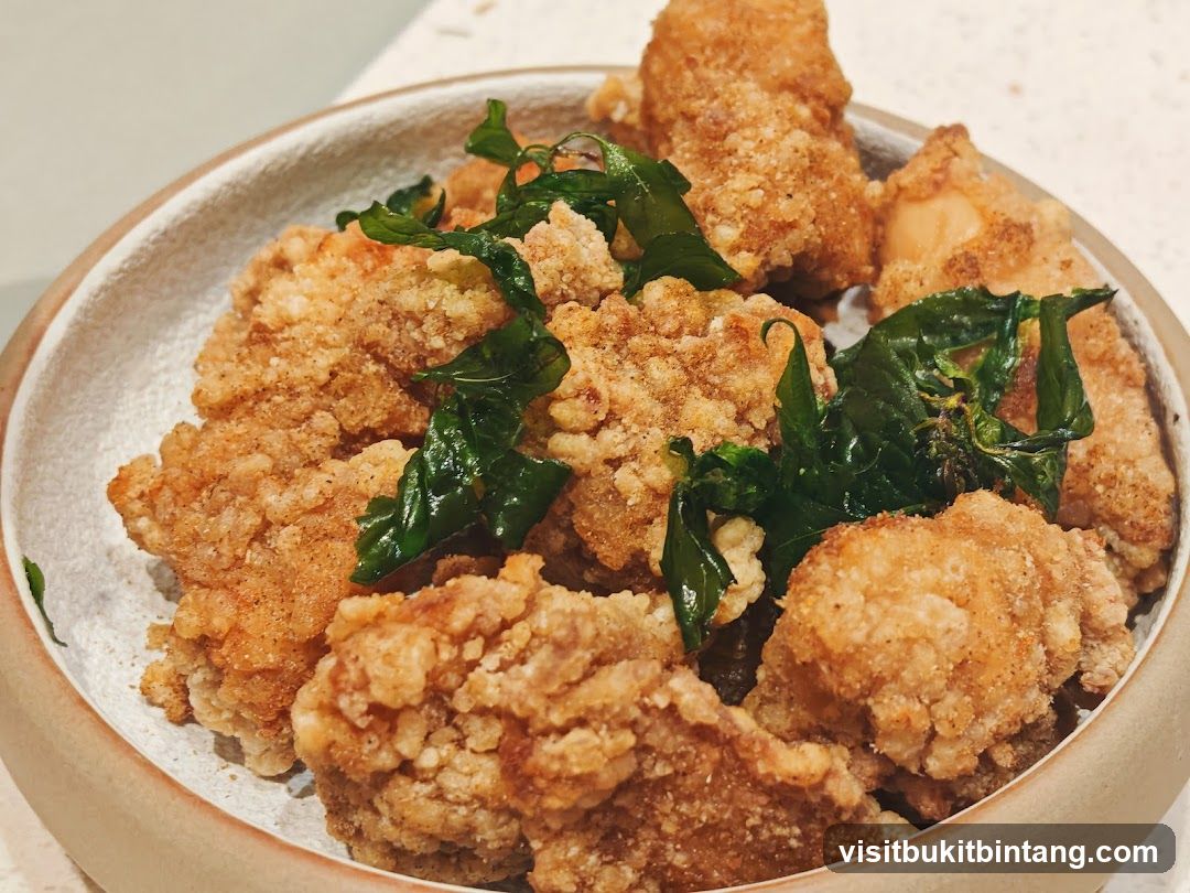 Fried Chicken Bites with Basil