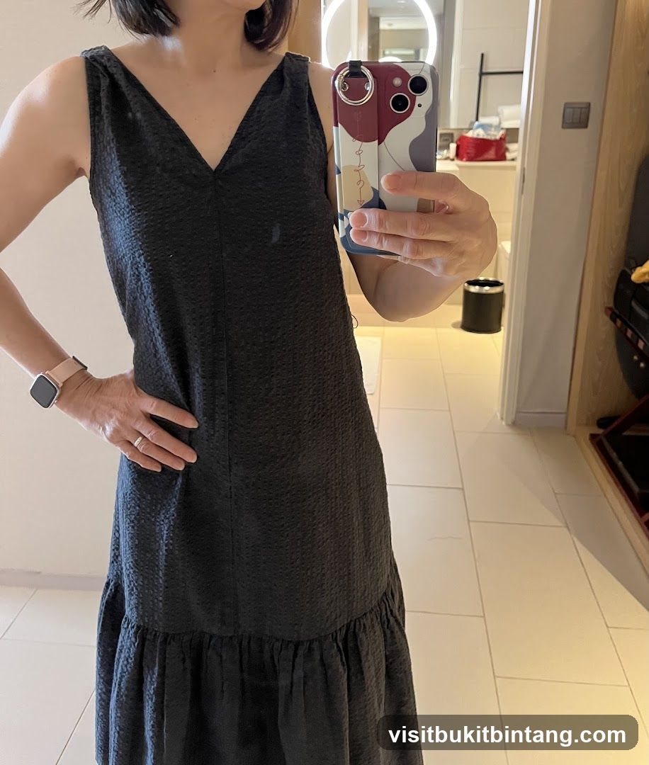 Woman in a dark dress