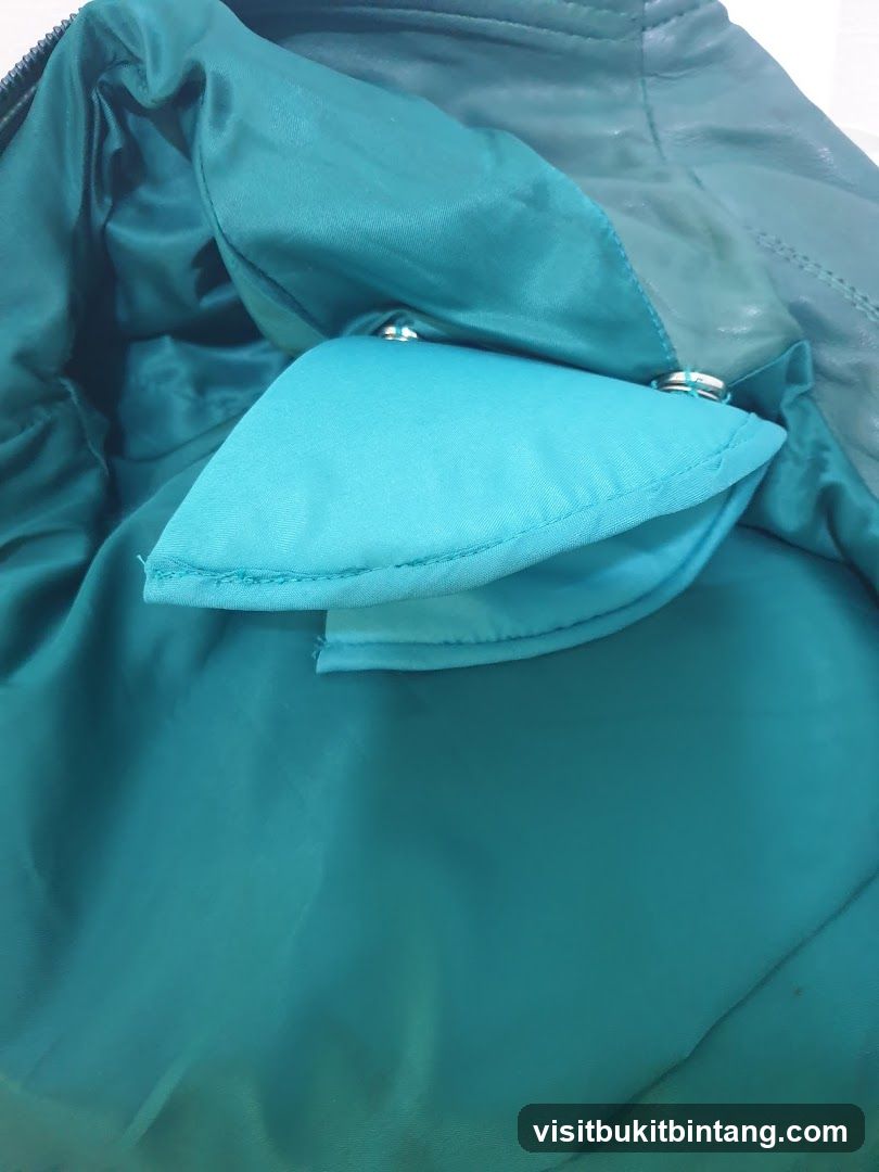 Inside of a Teal Jacket