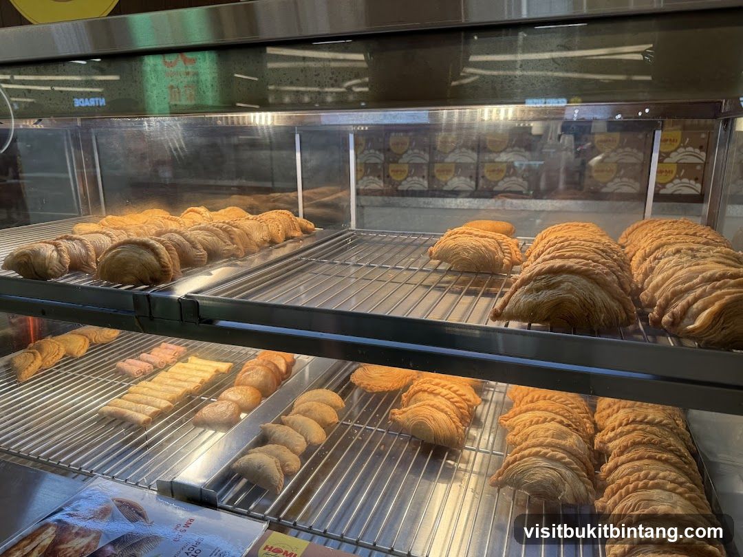 Pastries in a Display Case