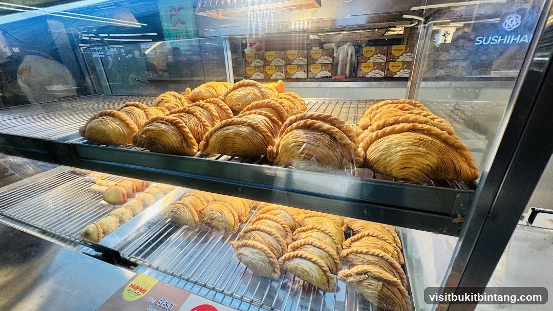 Pastries in a Display Case