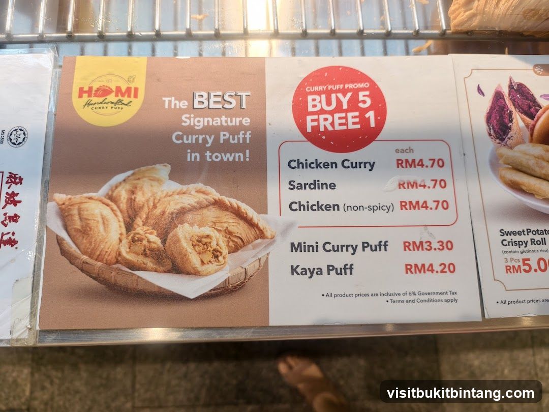 HOMI Curry Puff Menu