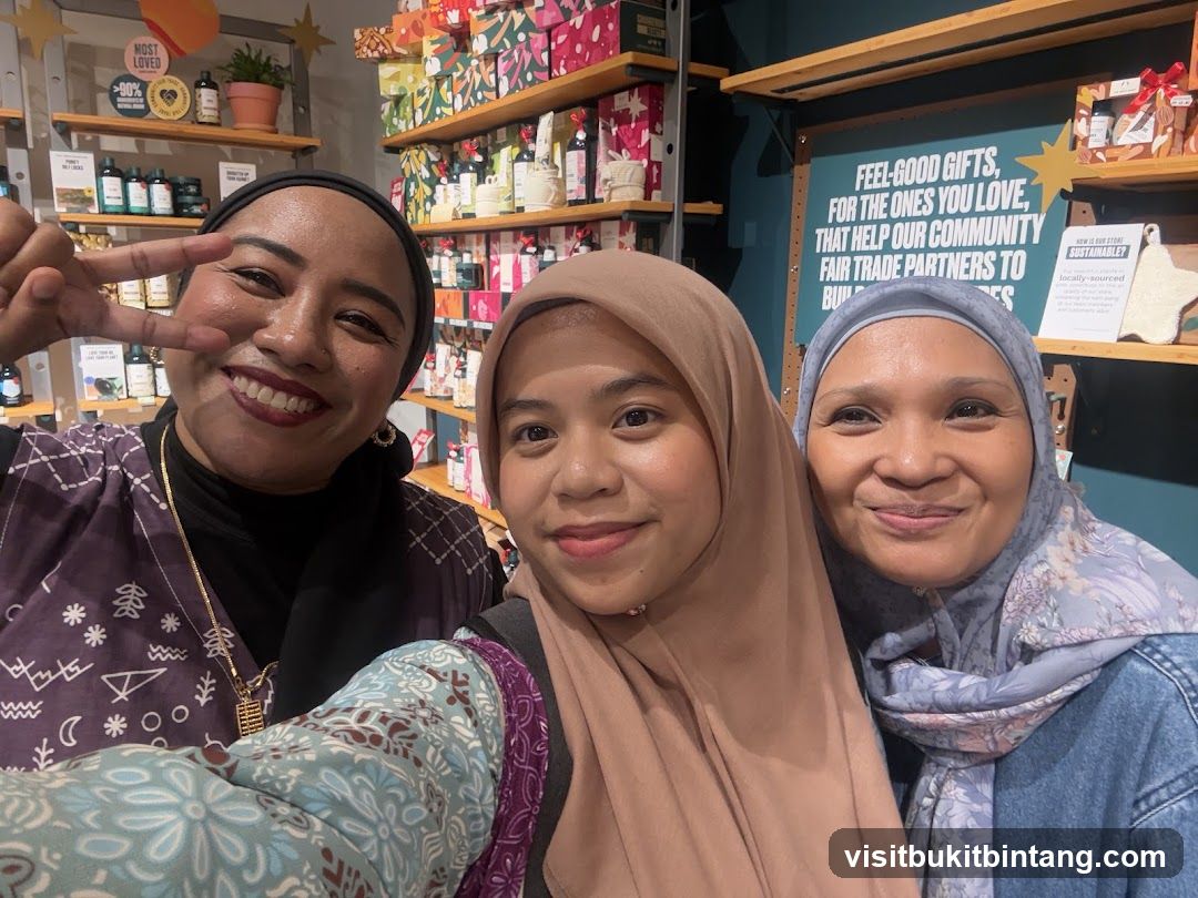Three Women Posing for a Selfie in a Store