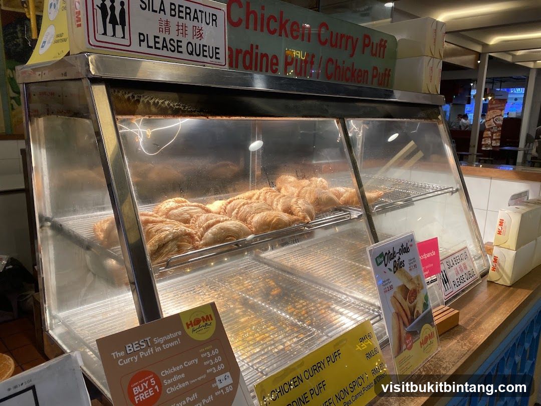 Display Case with Curry Puffs