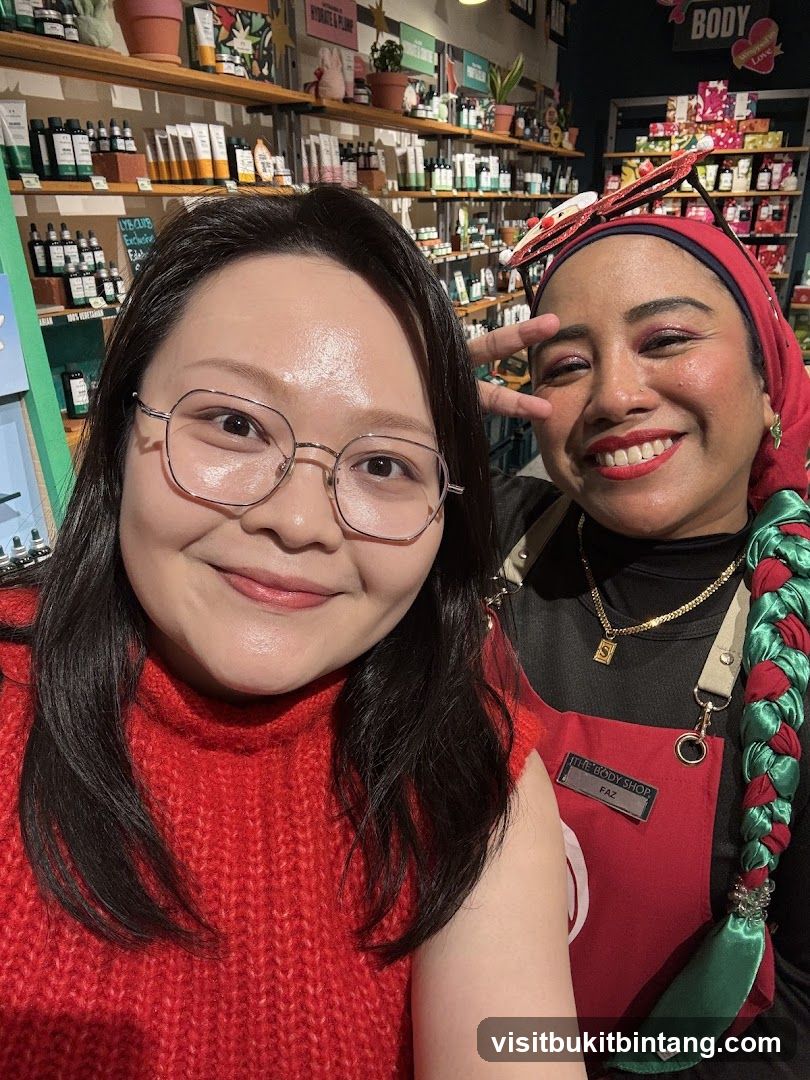 Two Women Posing in a Store