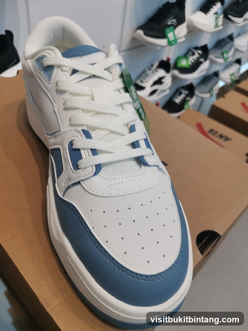 White and Blue Sneaker