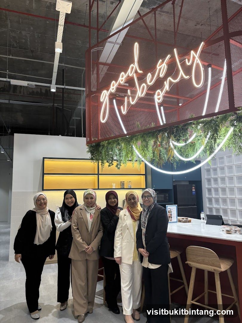 Group Poses in Modern Cafe