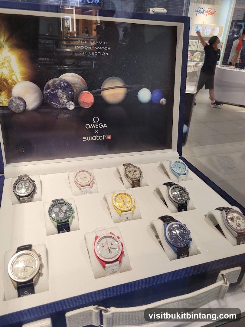 Omega x Swatch Bioceramic MoonSwatch Collection Display