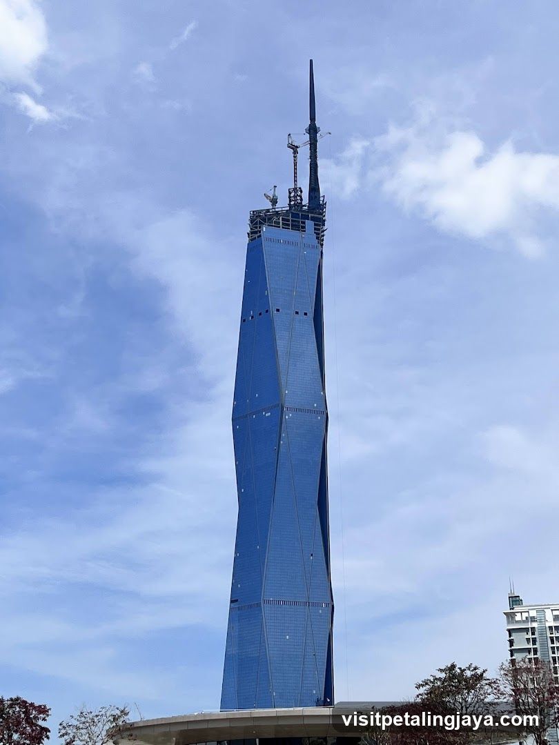Blue Skyscraper Under Construction