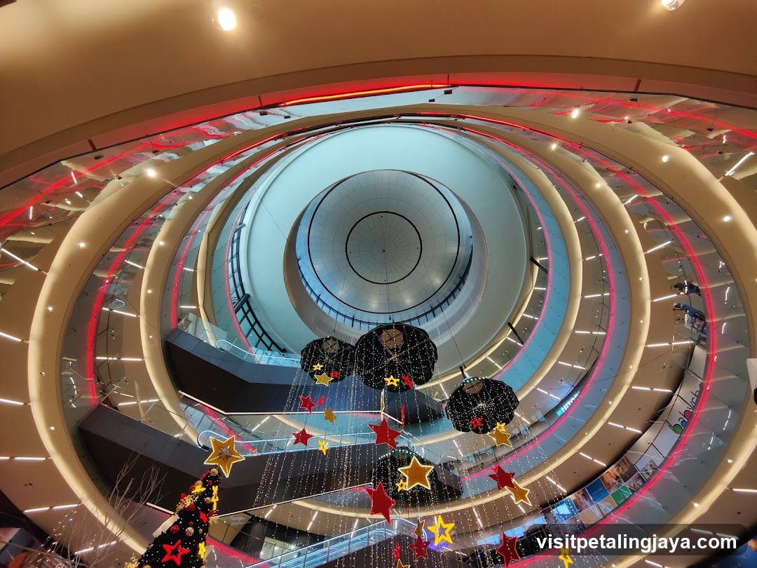 Christmas Decorations in Mall Interior