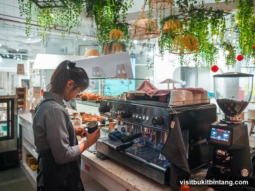Barista preparing coffee