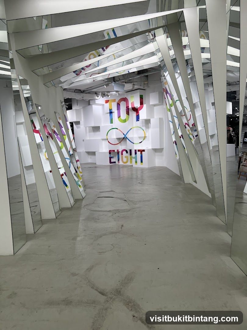 Modern Interior with Colorful Signage