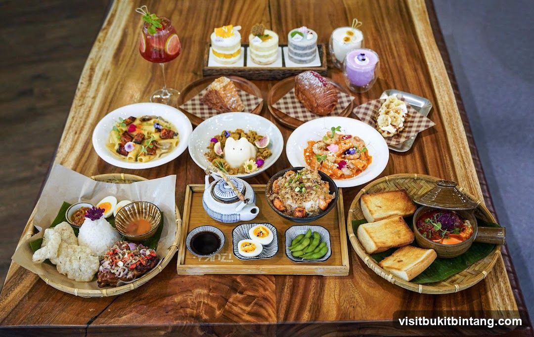Assortment of Dishes and Desserts