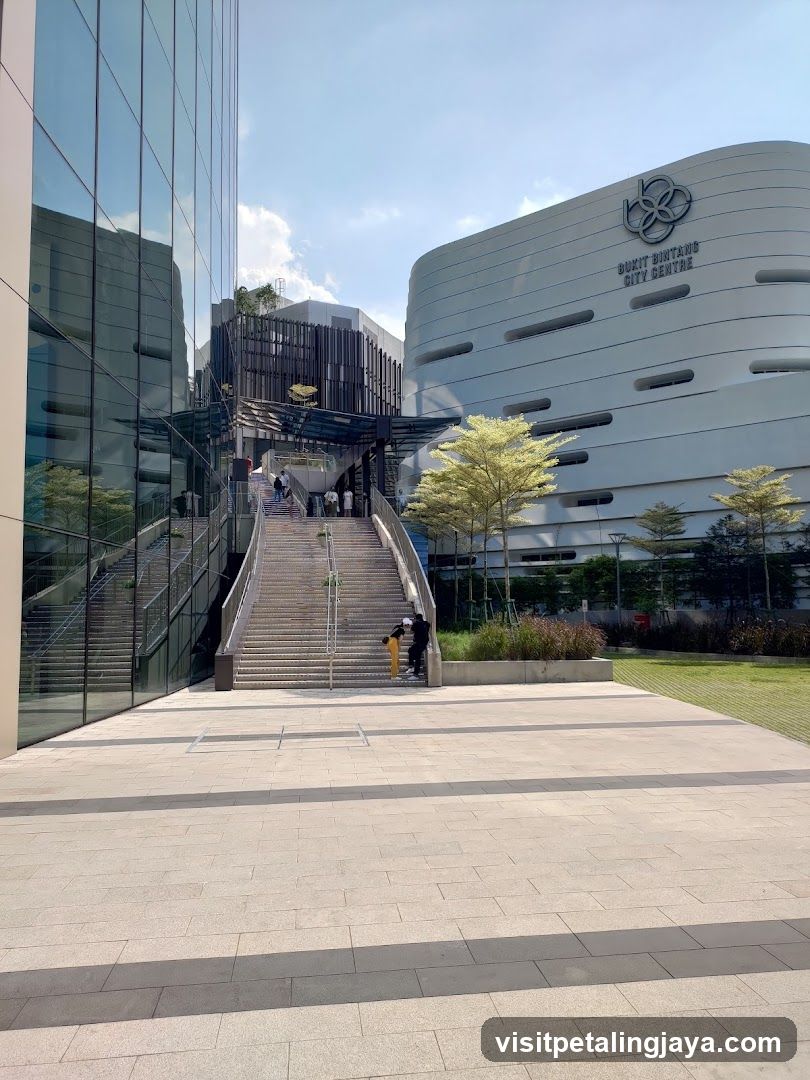 Modern Building Exterior with Stairs