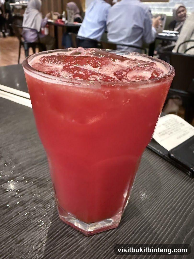 Red Drink with Ice
