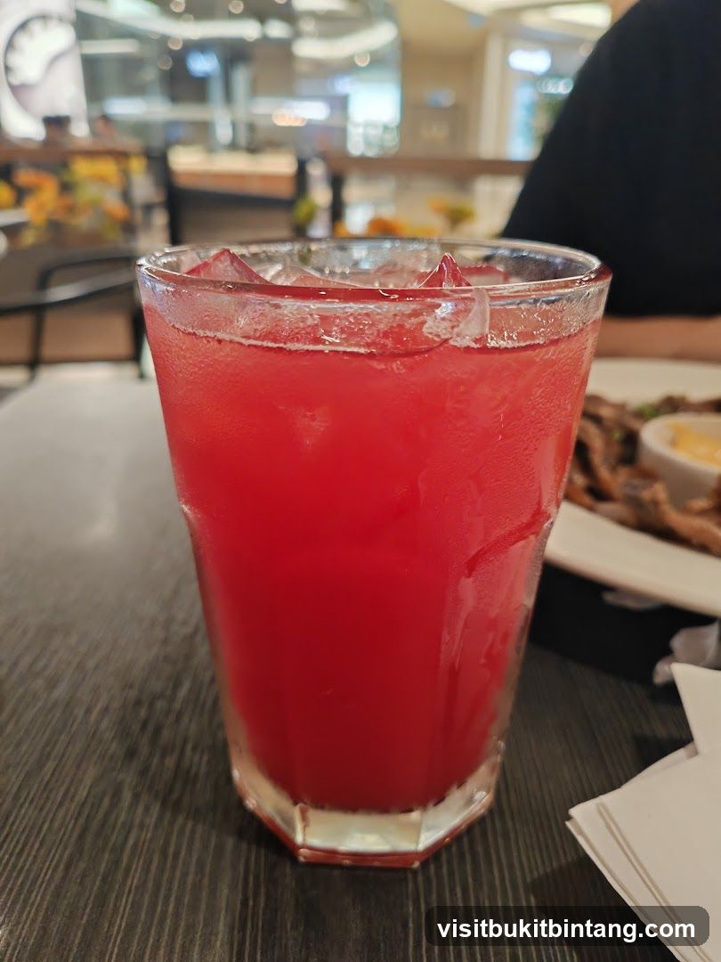 Red Drink with Ice