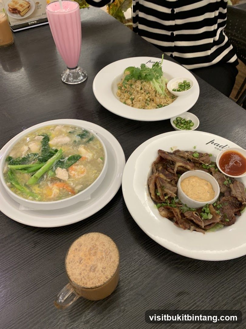Table with food and drinks