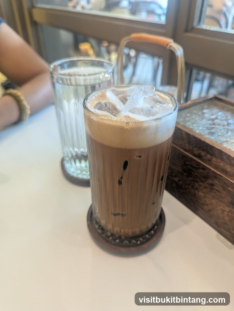 Iced Coffee and Water