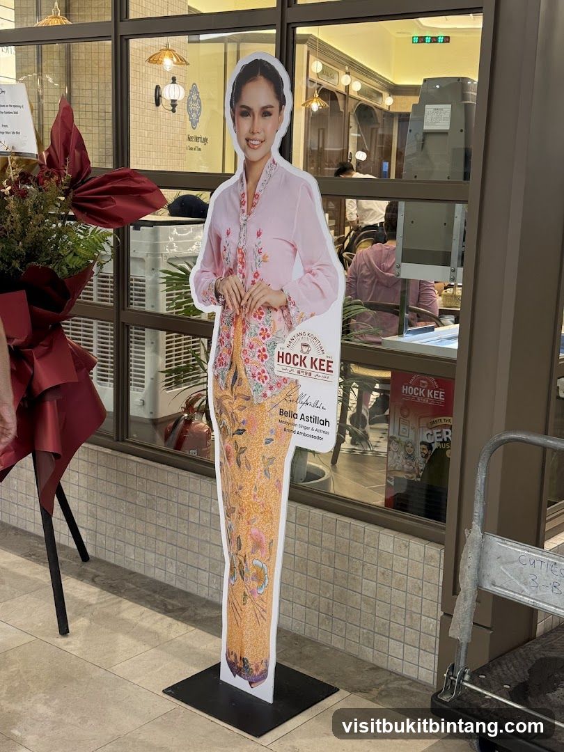 Cardboard cutout of Bella Astillah