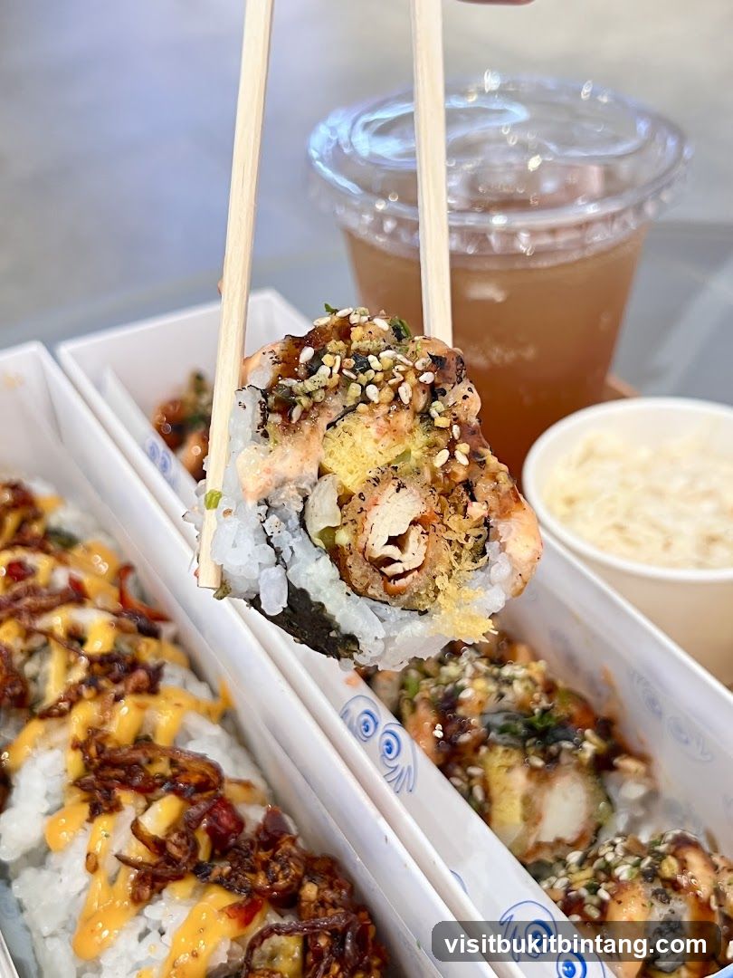 Sushi Roll with Toppings