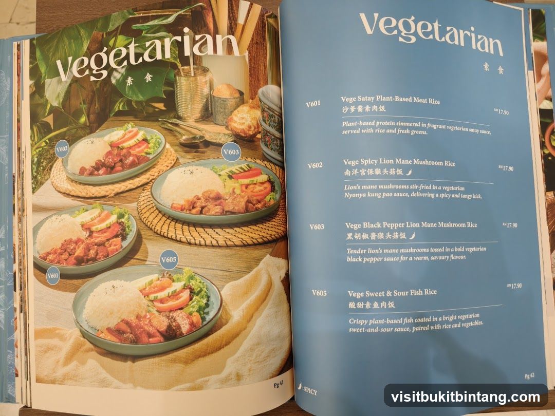Vegetarian Menu