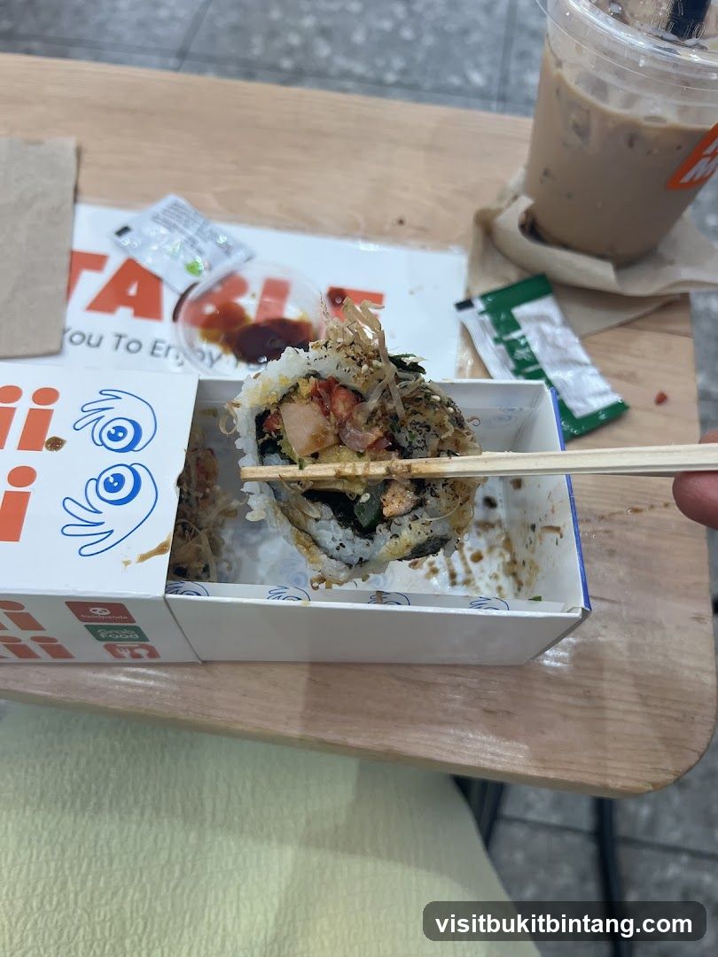Sushi Roll and Drink