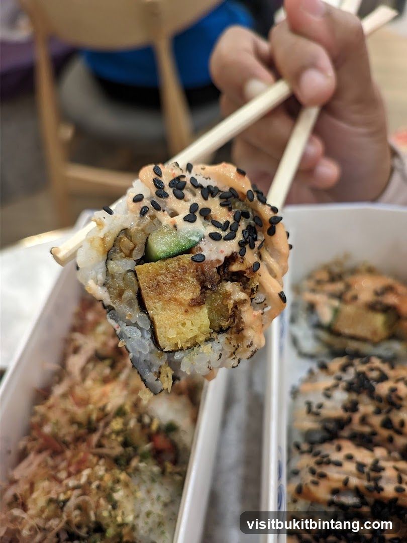 Sushi Roll with Toppings