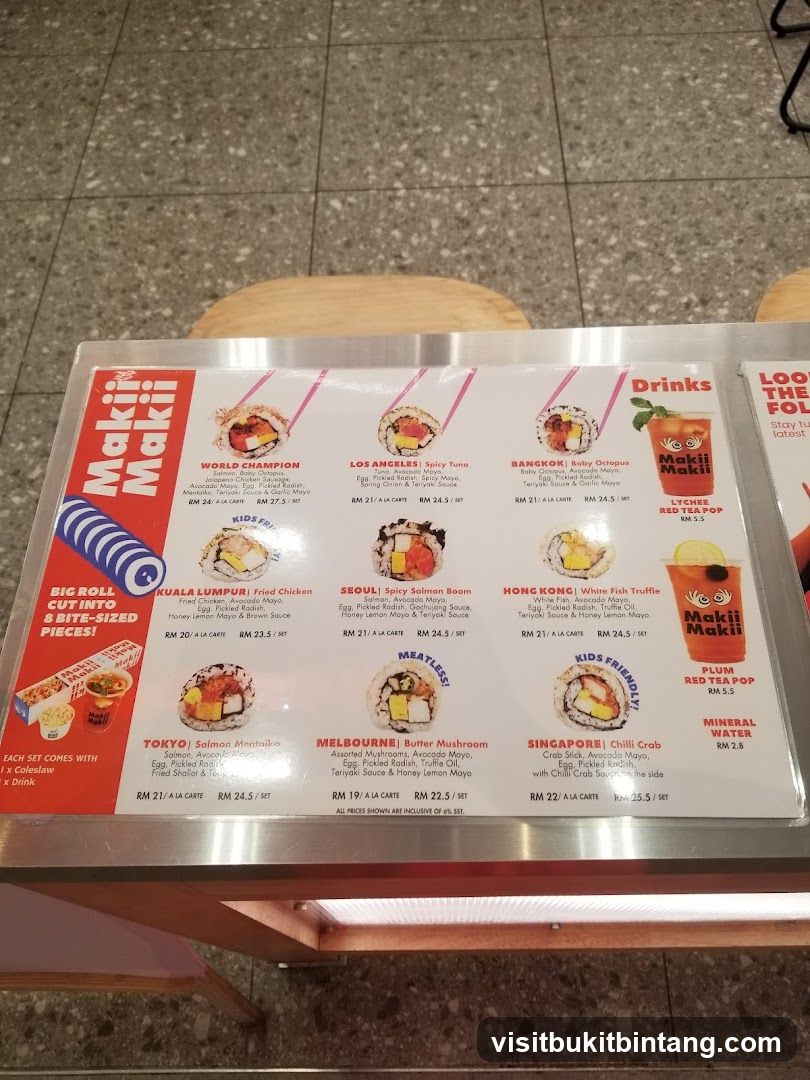 Makii Makii Menu