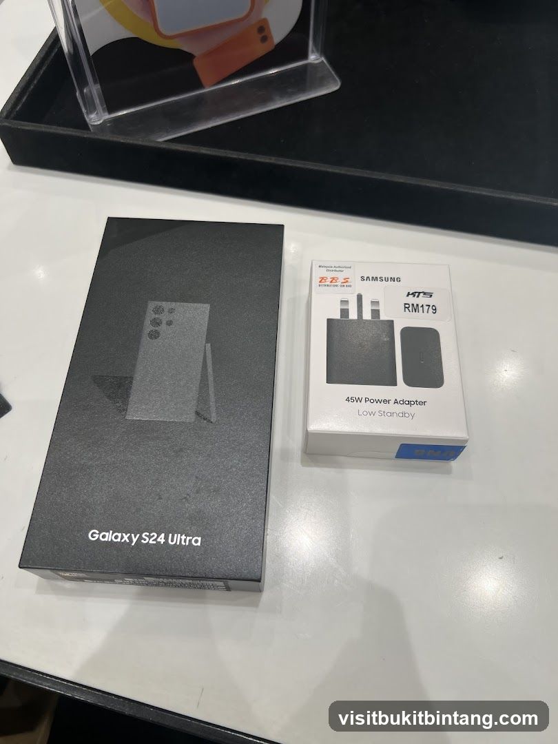 Samsung Galaxy S24 Ultra and Power Adapter