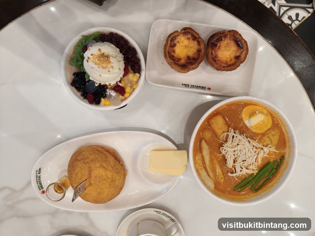 Assortment of Food and Desserts