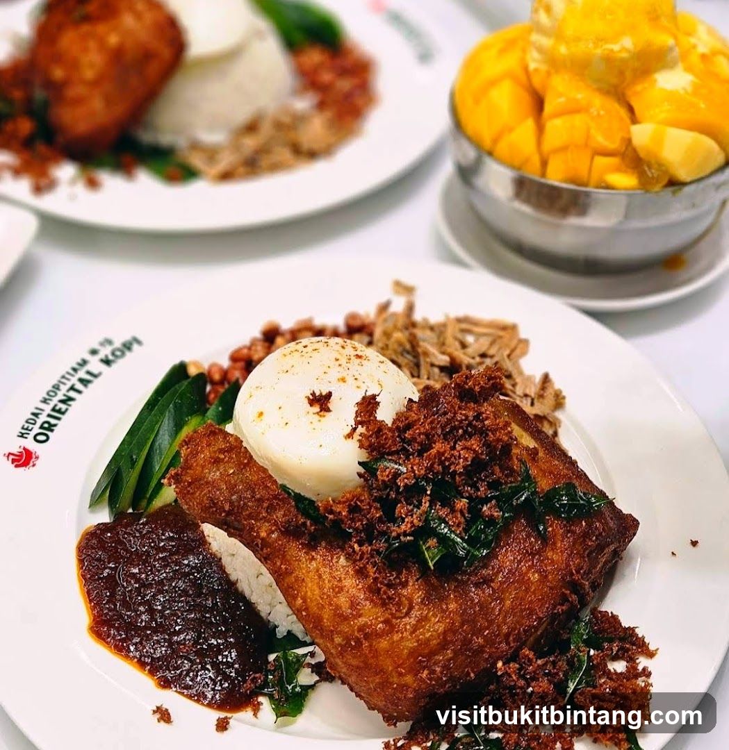 Nasi Lemak with Fried Chicken