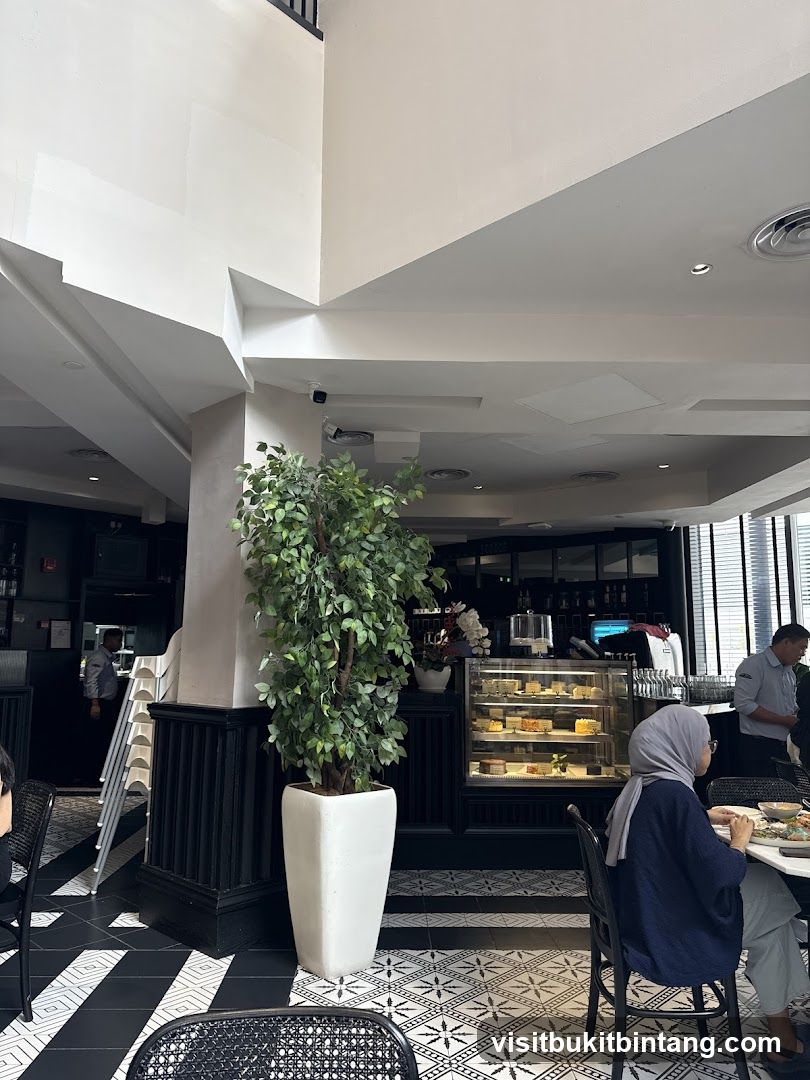 Cafe Interior with Display Case