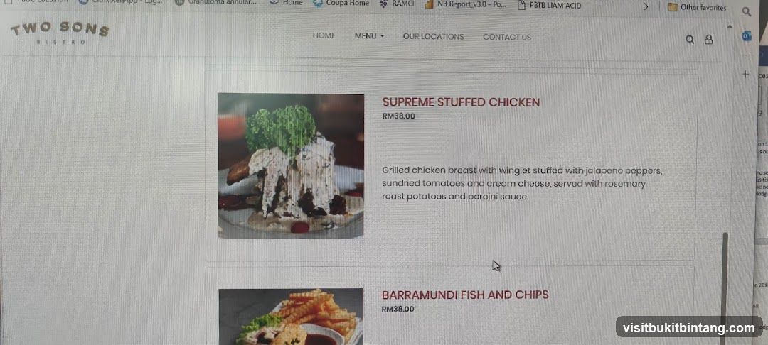 Two Sons Bistro Menu