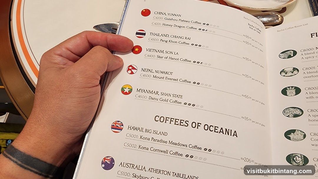 Bacha Coffee Room List