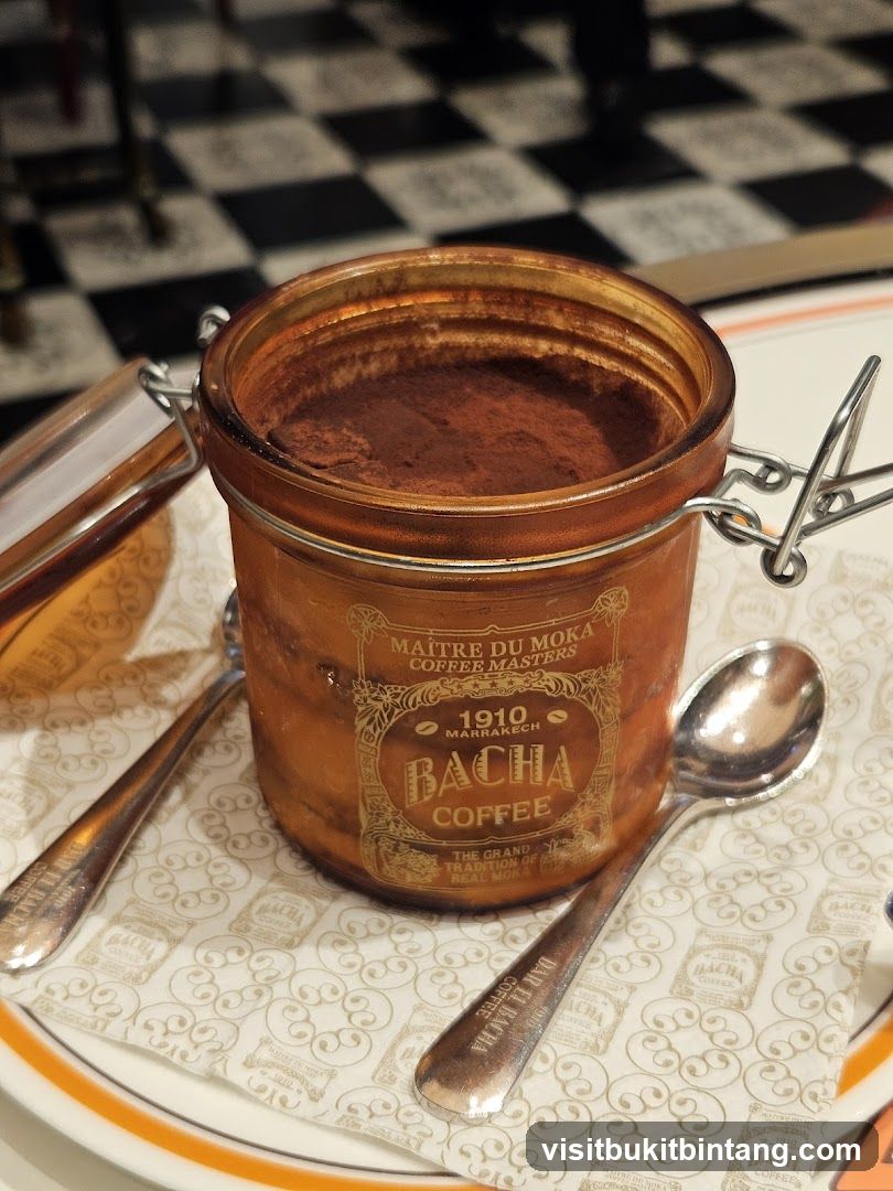 Dessert in a jar with spoons