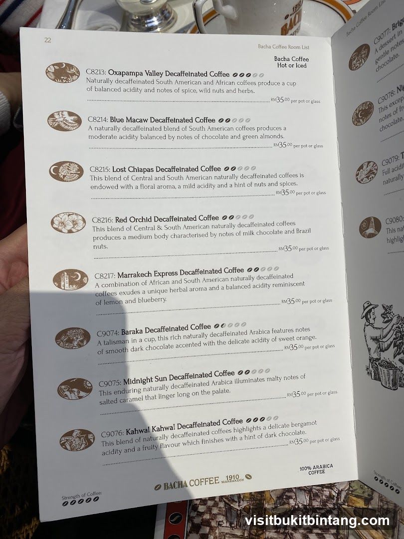 Bacha Coffee Room List