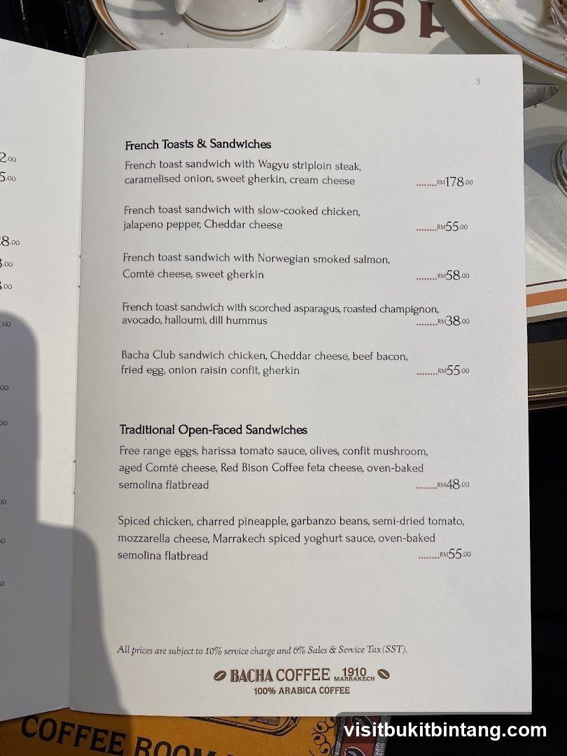Bacha Coffee Menu
