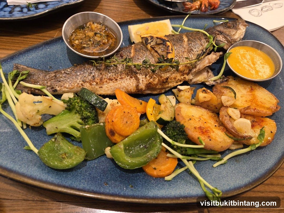 Whole Roasted Fish with Vegetables and Potatoes