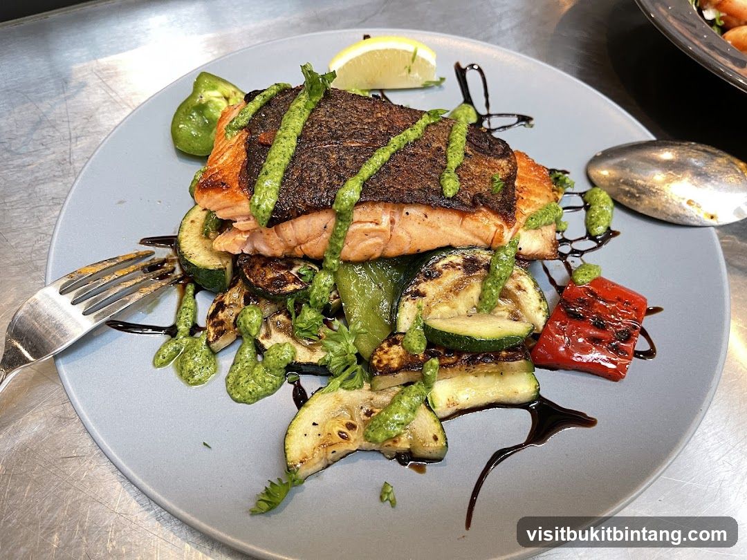 Salmon with Grilled Vegetables