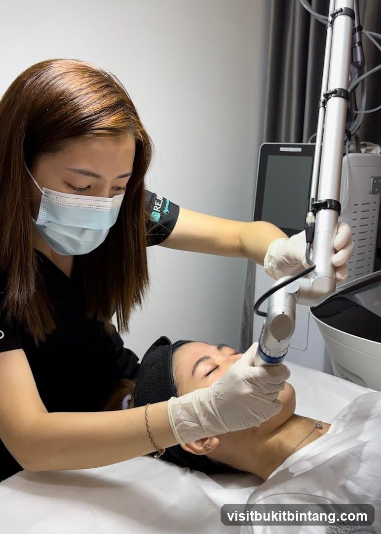 Aesthetician Performing Facial Treatment