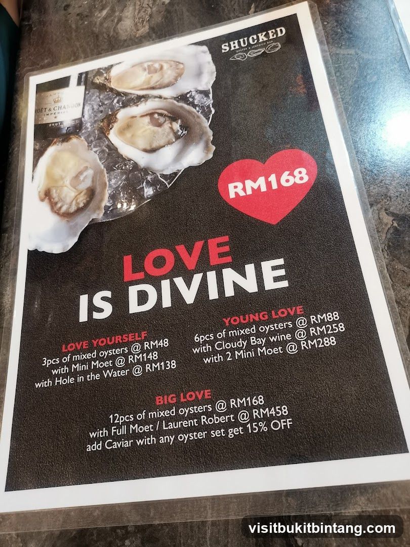 Shucked Oyster & Seafood Bar Menu