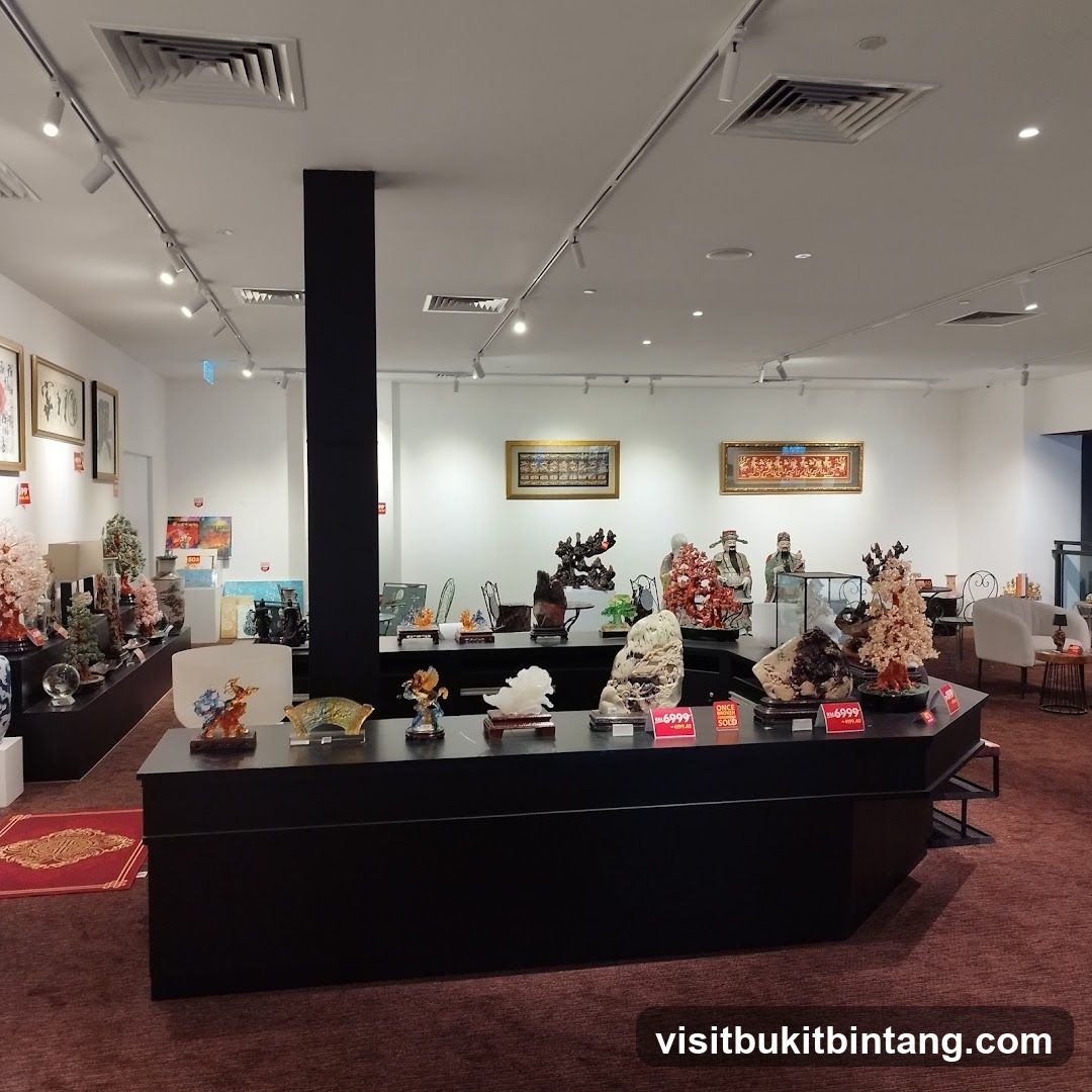 Interior of an art and antique shop