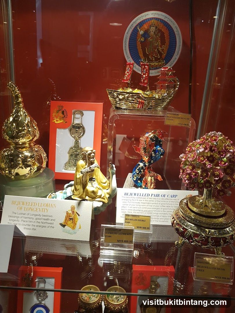 Decorative items on display