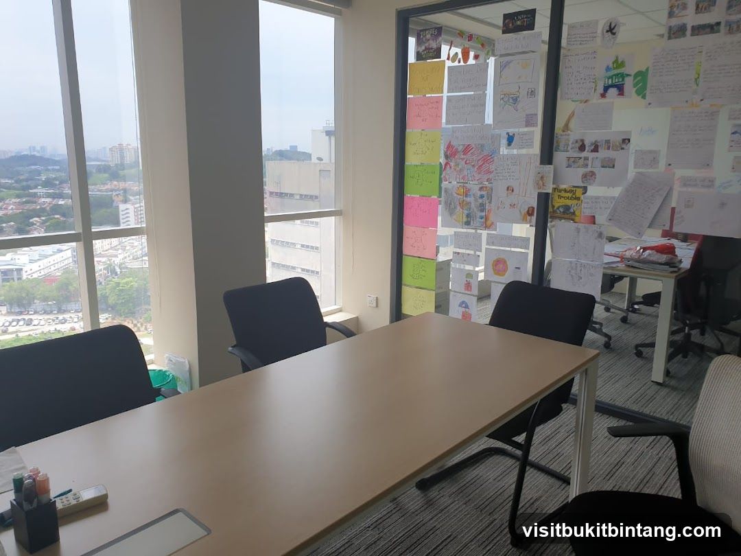 Office Meeting Room with Decorated Glass Wall