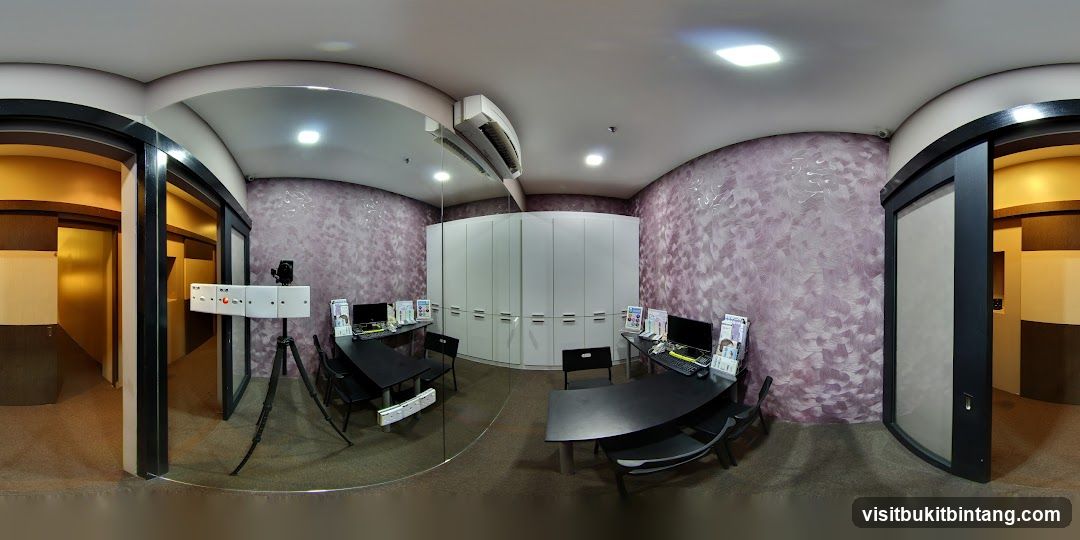 Office Interior with Desks and Storage