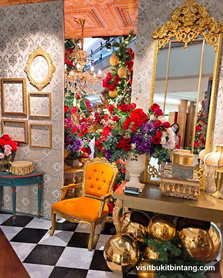 Ornate Display with Festive Decorations