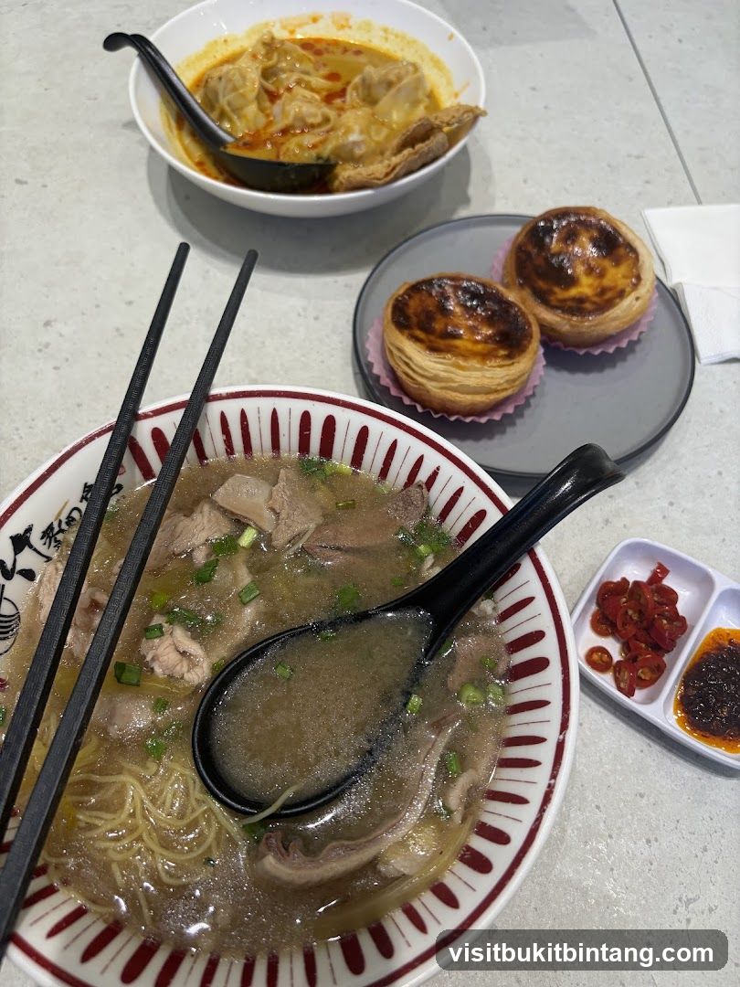 Noodle Soup and Egg Tarts
