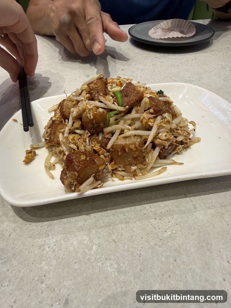 Fried Turnip Cake with Bean Sprouts